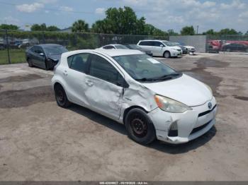  Salvage Toyota Prius c