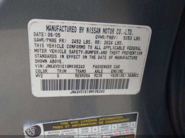 INFINITI M35 Image 10