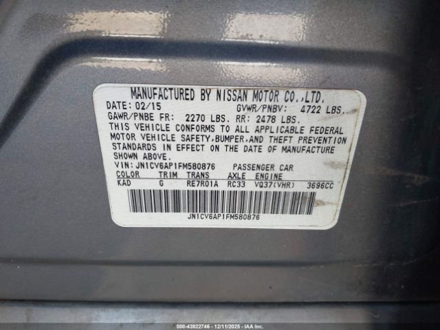 INFINITI Q40 Image 9