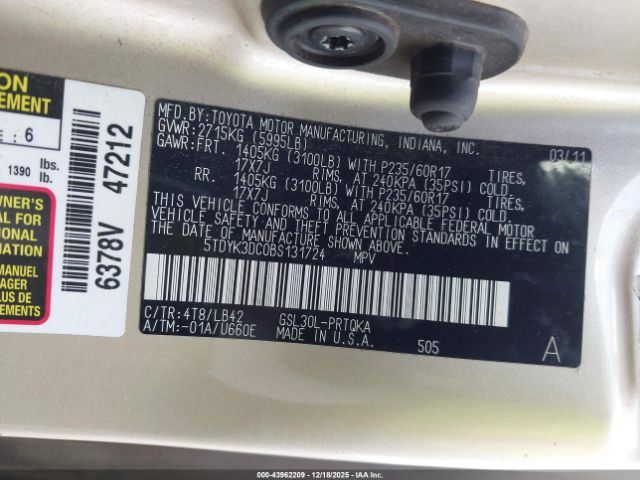 Toyota Sienna Xle V6 Image 11