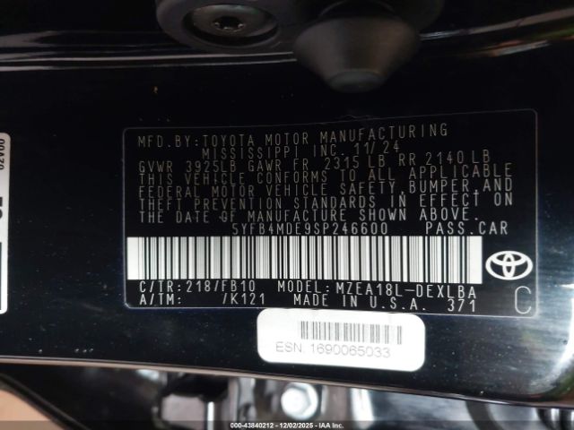 Toyota Corolla Le Image 5