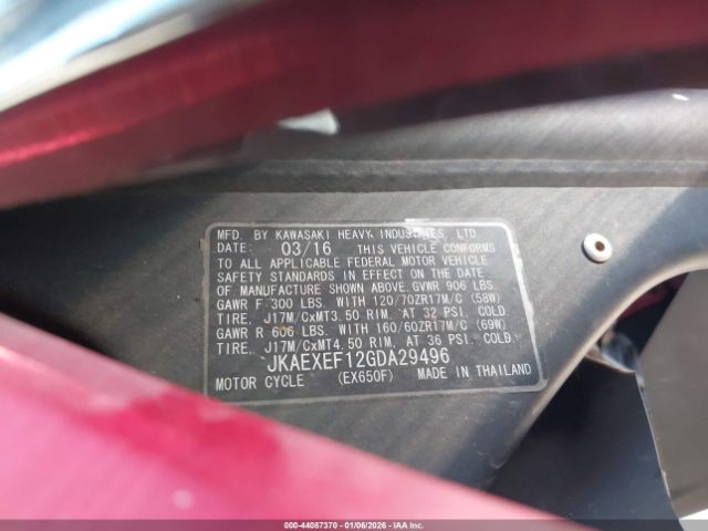 Kawasaki Ex650 F Image 14